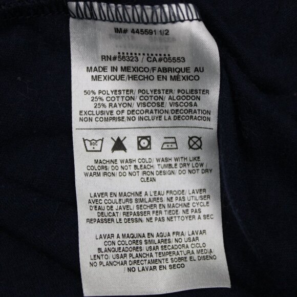 Nike Michigan Wolverines Raglan Shirt Men Medium Blue Athletic Cut Tri-Blend - Picture 11 of 16